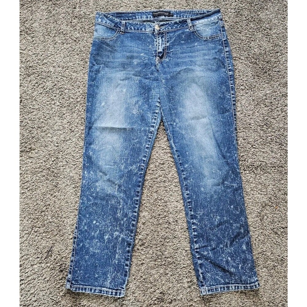 Rue 21 Twenty One Black Jeans Womens 15/16 Straight Denim Ladies 34x27 Blue